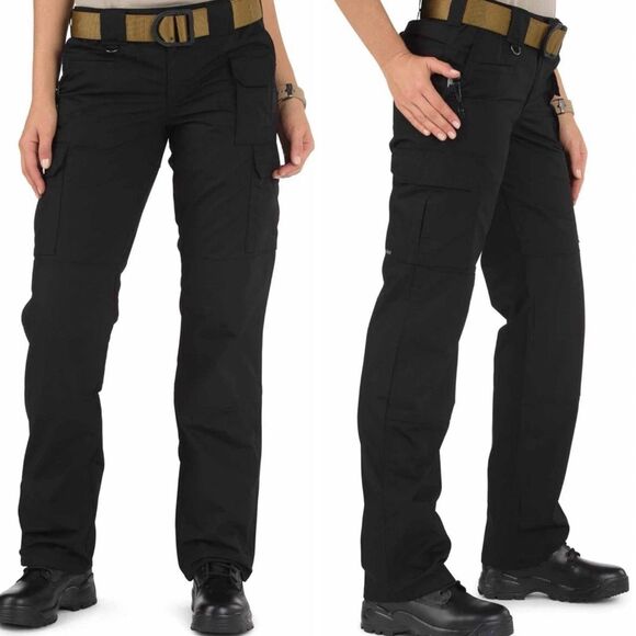 5.11 Tactical Series Women Tactical Cargo Pants Black Long Inseam NWT - Picture 1 of 11
